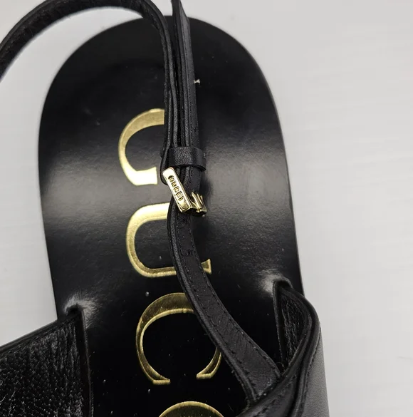Gucci Interlocking G Web Sandals Black Women's Size 36.5 Designer Slide - Picture 7 of 13
